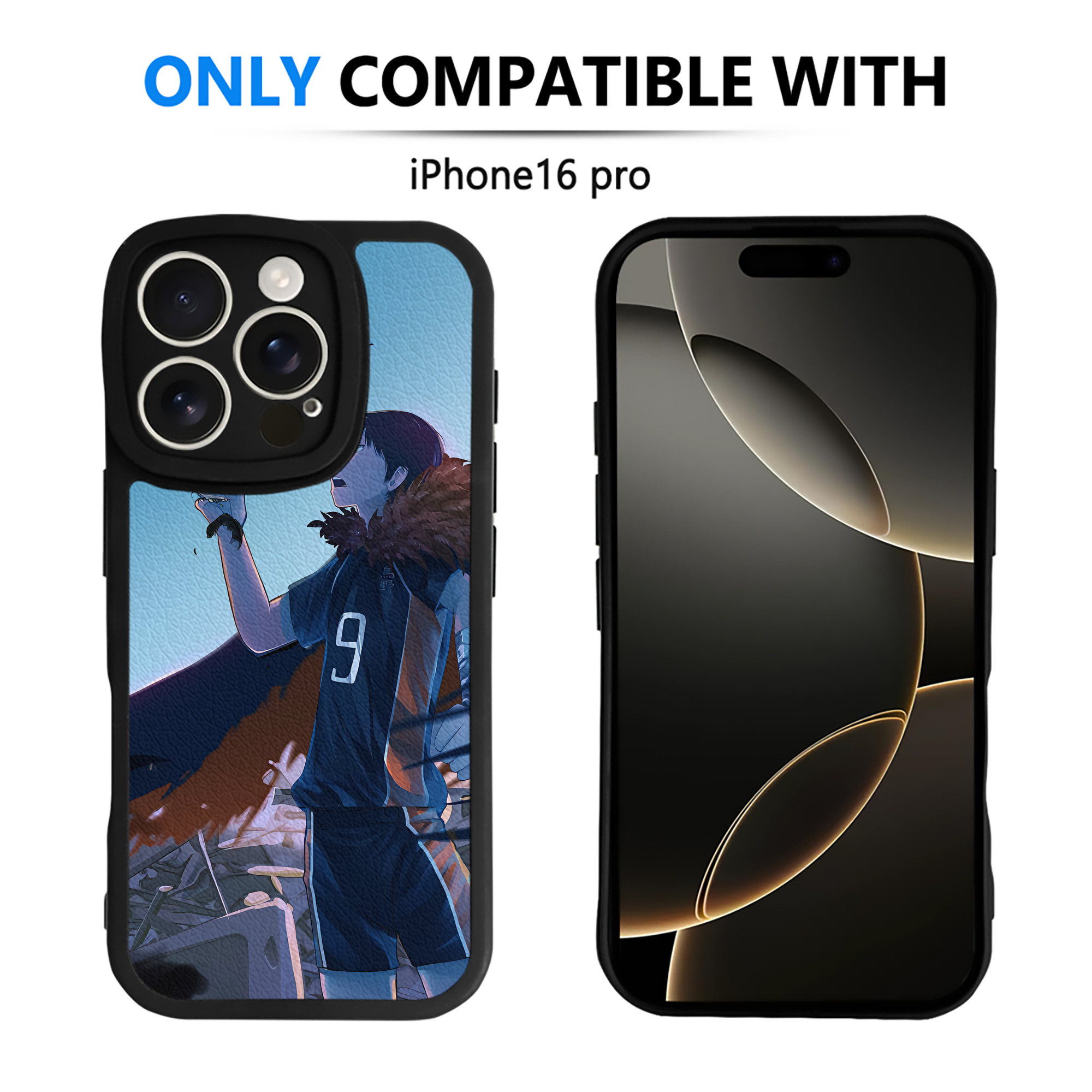 （画像用） ハイキュー!! Haikyu!! 【iPhone 16シリーズ対応】シリコンスマホケース（レザー調） 材質：シリコン